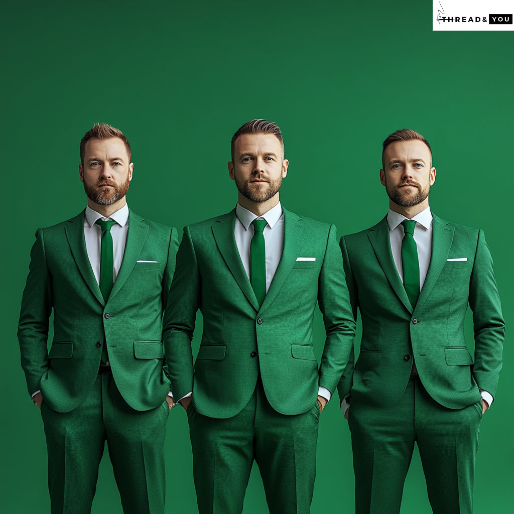 classic green two piece suit