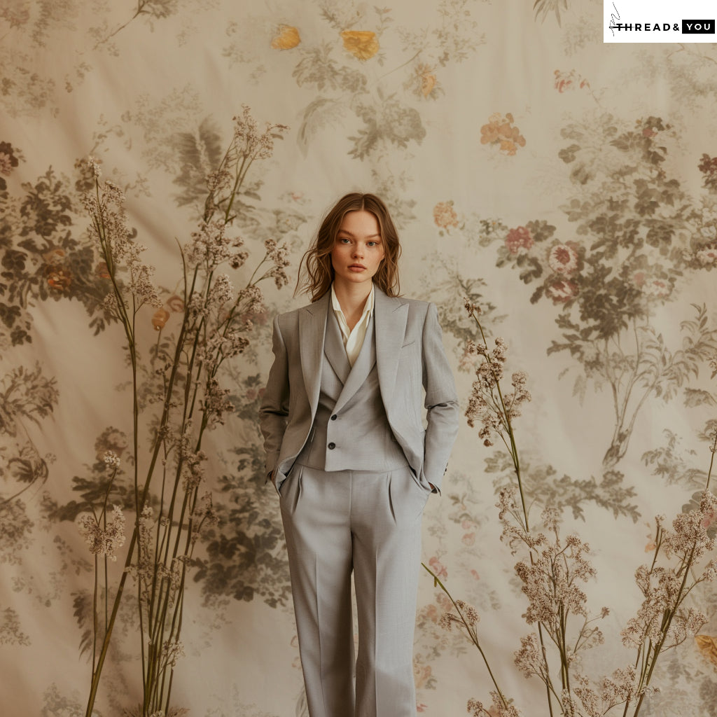 Grey three piece suit