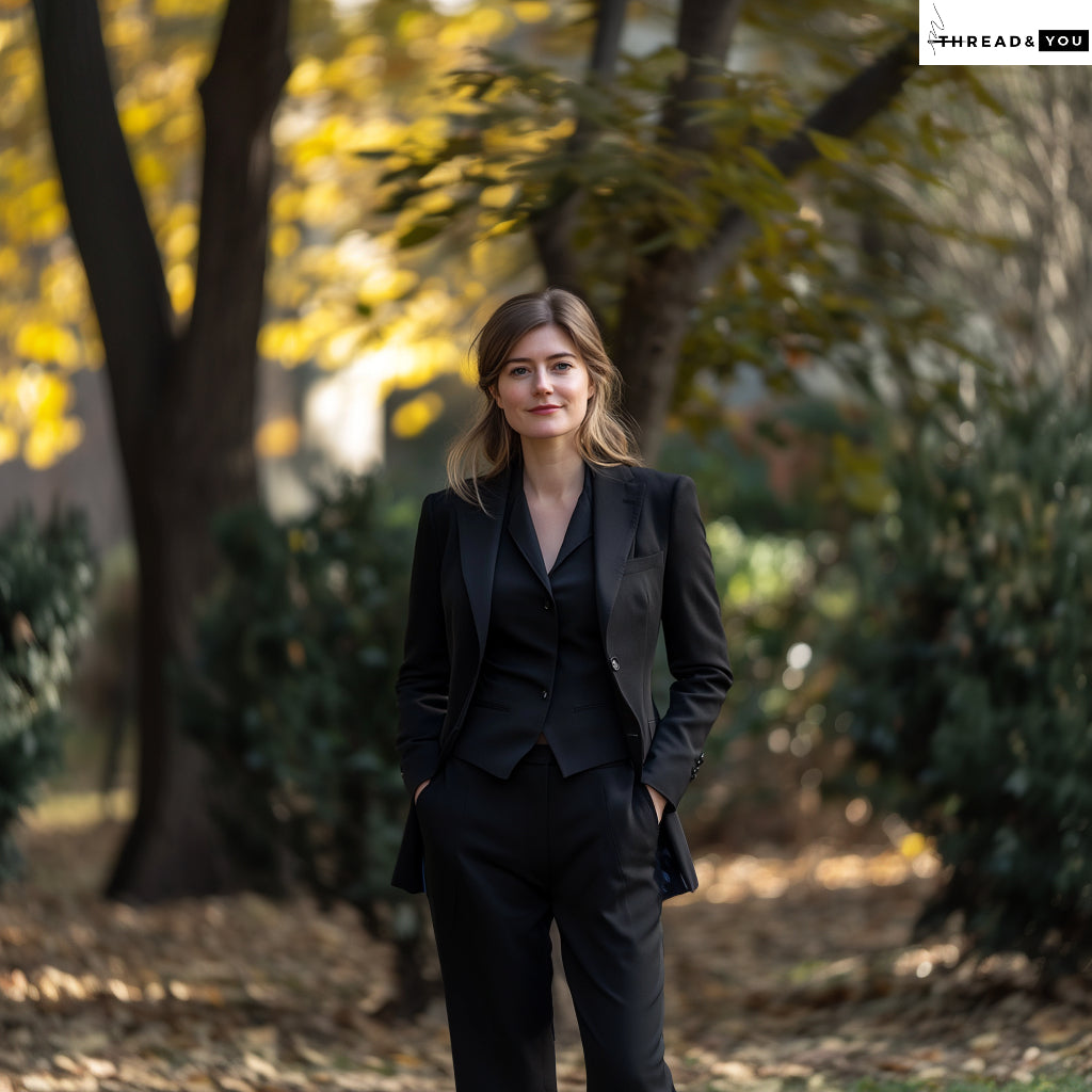 Black three piece suit