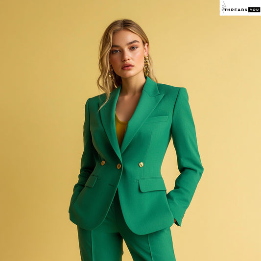 Emerald Green two piece suit 