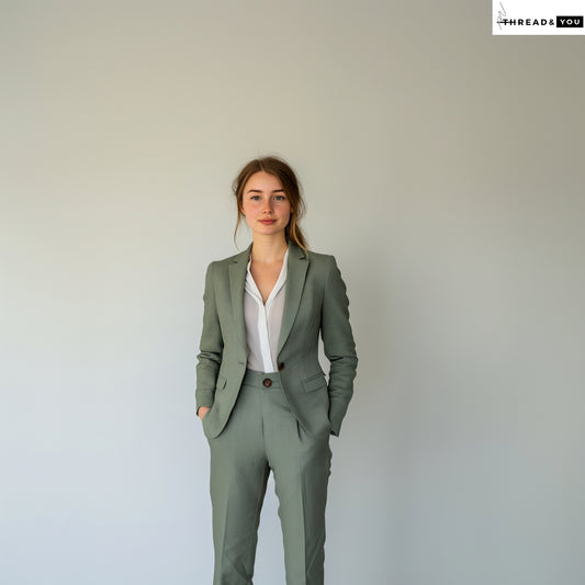 Grey two piece suit