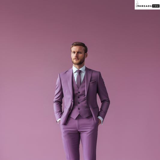 Mauve three piece suit
