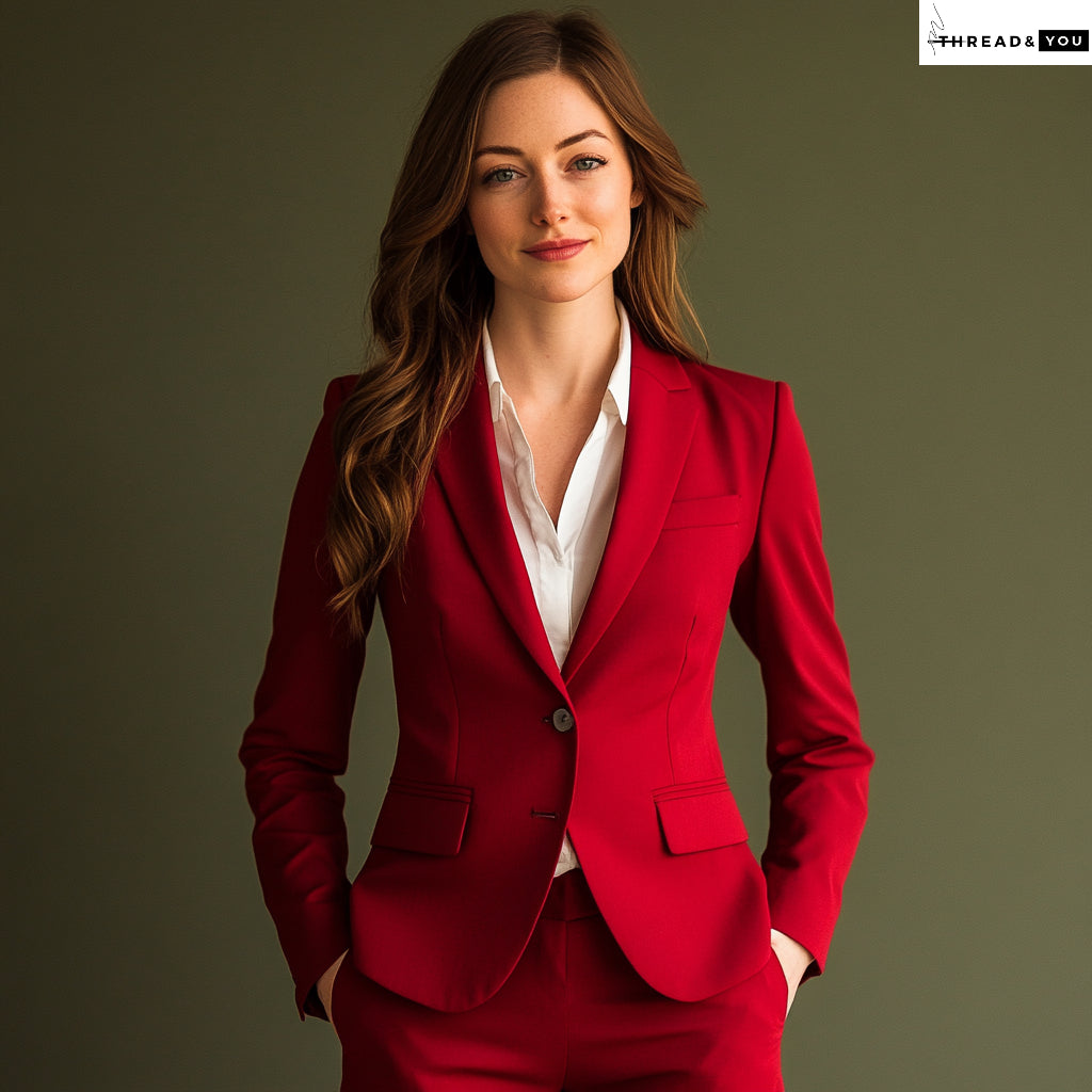 Cherry Red two piece suit