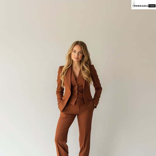 Rust three piece suit