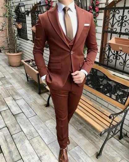 Terracotta three piece suit