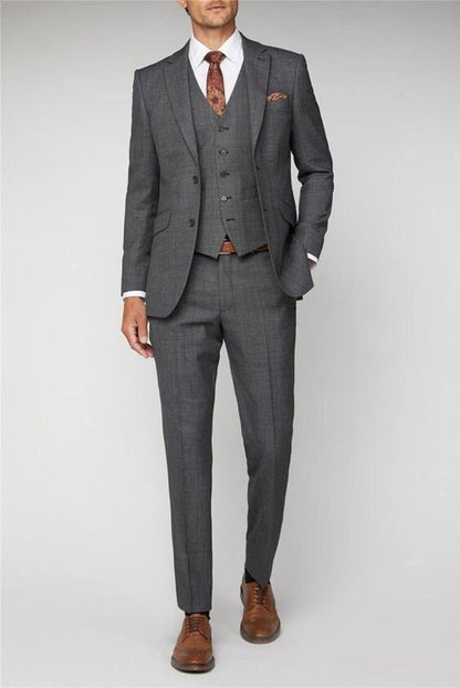 Gray three piece suit