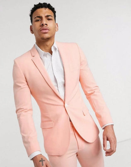 Peach two piece suit