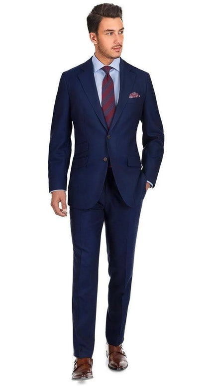Navy Slim Fit Two-Piece Suit with Notch Lapel – Command Attention with Classic Style