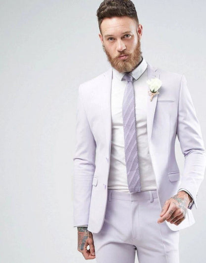 Lavender Luxe Two-Piece Suit with Notch Lapel – Modern Elegance Redefined