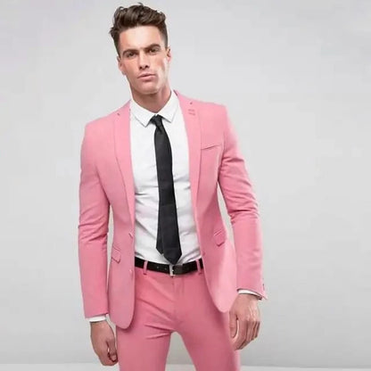 pink two piece suit